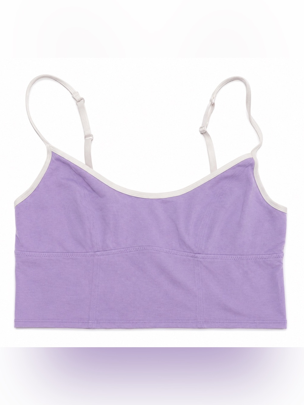 aerie pastel Purple Cami crop top with white trim 💜